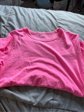 Hot Pink Old Navy Cropped T-Shirt